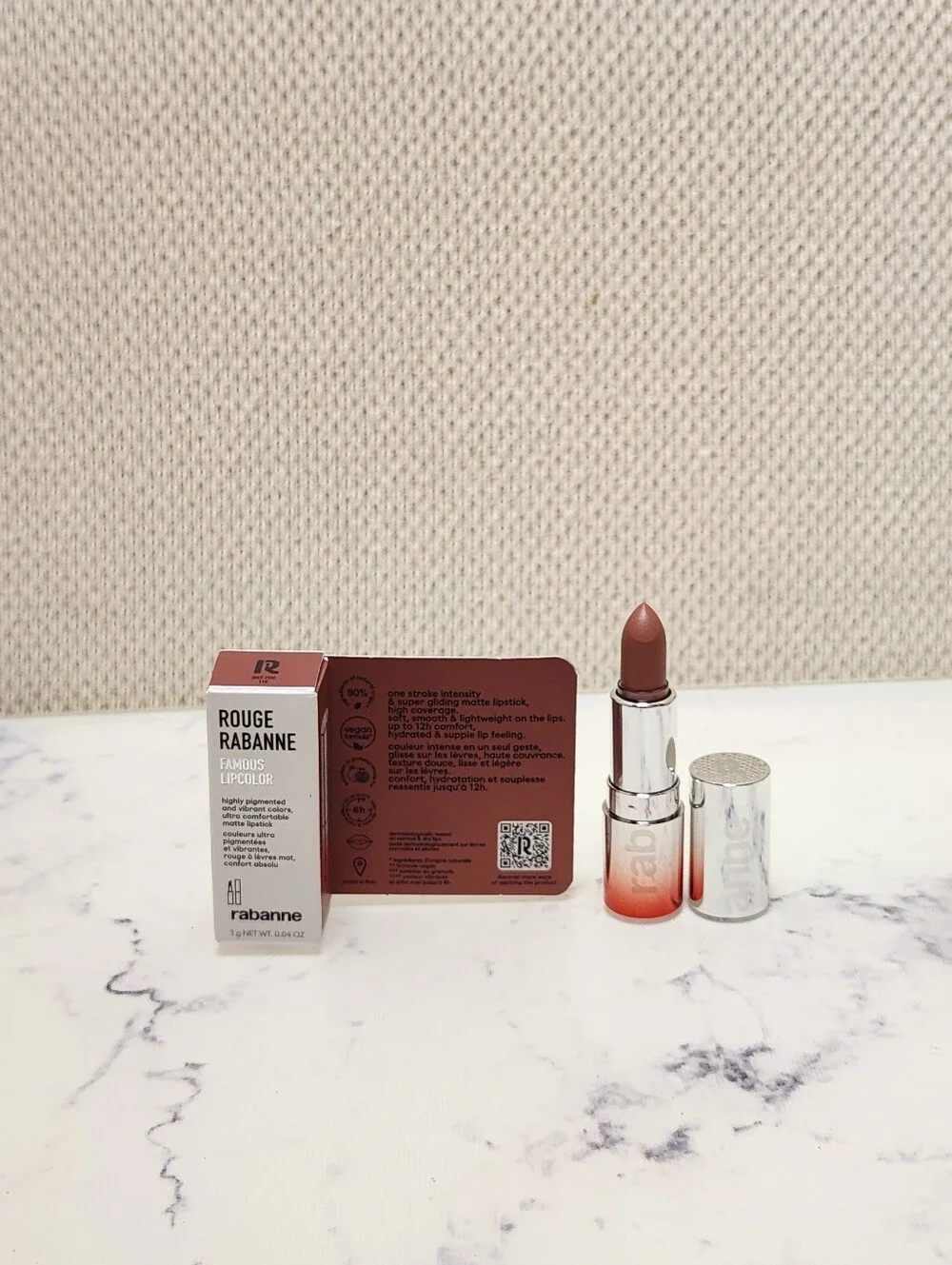 Rabanne Rouge Rabanne Famous Lipcolor Lipstick 110 Idee Fixe Mini Size .04 oz